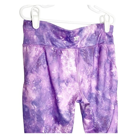 All In Motion Purple Pink Cropped Leggings Ruched Large - Picture 5 of 6